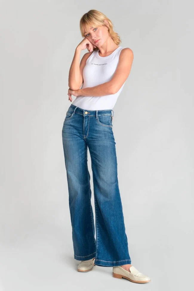 Jeans pulp flare Barcy taille haute bleu N°3