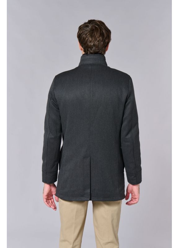 Manteau col montant mi-long