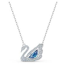Collier Swarovski Infinity Infini et cœur, Blanc, Finition mix de métal
