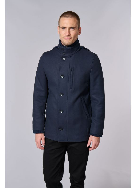 MANTEAU A CAPUCHE AMOVIBLE MI-LONG