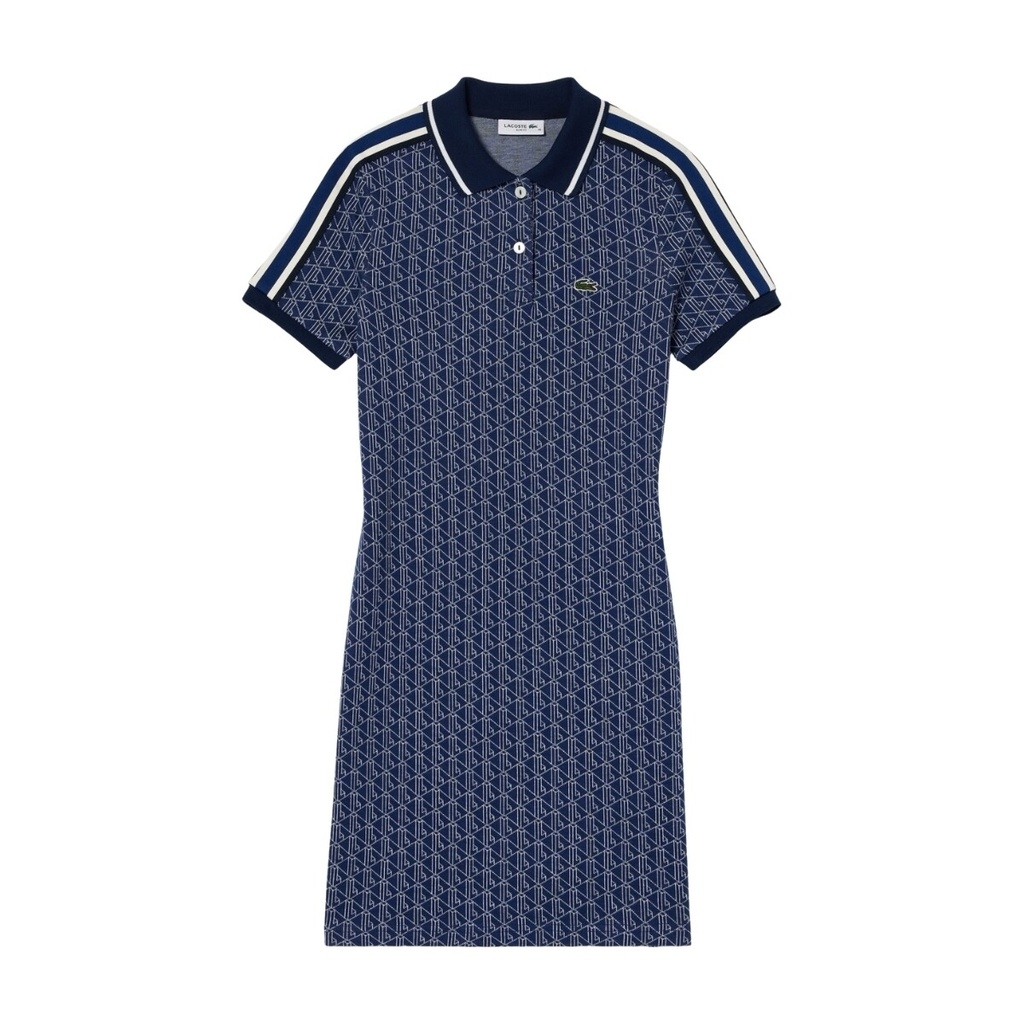Robe polo slim fit jacquard monogramme