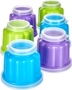 Ibili 756500 Lot de 6 Moules à Gelée (Blister), Plastique, Multicolore, 7.5 x 7.5 x 6.1 centimètres
