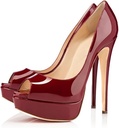 EDEFS - Escarpins Peep Toe Femme - Plateformes Chaussures à Talons Hauts - Escarpins Bout Ouvert Femme