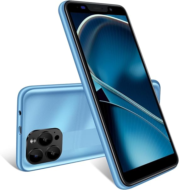 Xgody Androïde téléphone, 5,5" Smartphone Pas Cher 1 Go + 16 Go 128 Go Extensible Quad Core Android 9 téléphone Portable, Batterie 2500mAh, Appareil Photo 5MP + 5MP, Double SIM, Face ID 3G (Bleu)