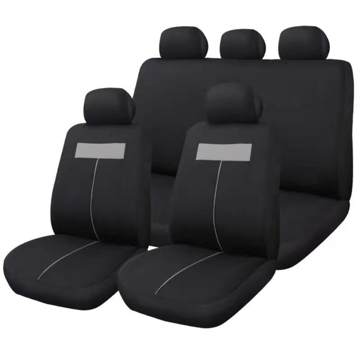 [VOIJEU] Jeu complet de housses universelles voiture 1ER PRIX noir et gris Norauto Toulouse Purpan