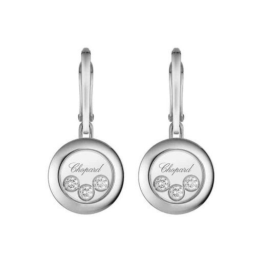 [VERBOU] Boucles d'oreilles Chopard Happy Diamonds Icons or blanc diamants - VERHOEVEN JOAILLIER