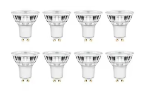 [AMPREF] Lot 8 ampoules LED spot réflecteur GU10 345lm 3.6W = 50W Ø5cm Diall blanc chaud