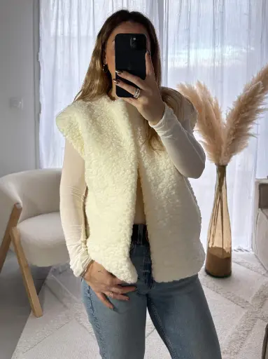 [VETVES] Veste gilet sans manches moumoute CHARLOTTE