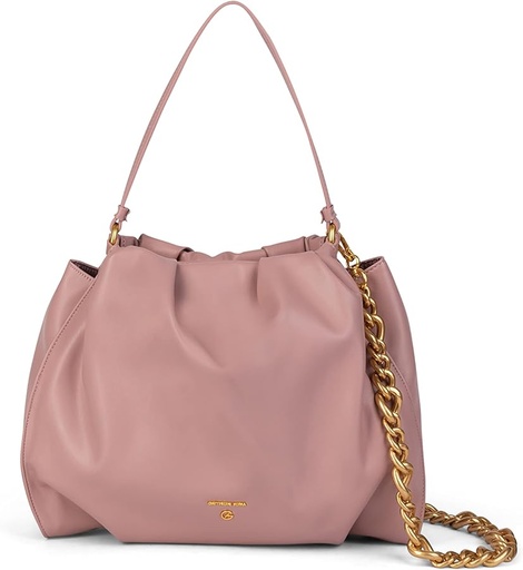 [LINSAC] LINEAMODE Sac à bandoulière pour femme Roma Rosa Antico Linea Skin Poudre chaîne sac à main bandoulière femme élégant grand sac à fermeture éclair, rose