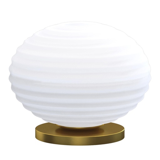 [LAMPER] Lampe à poser PERALEJO laiton/verre opalin H27cm