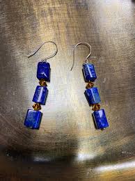 [BIJBOU] BOUCLES D'OREILLES EN LAPIS-LAZULI