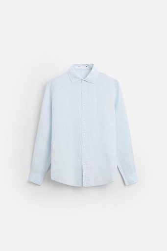 [VETCHE] CHEMISE 100 % LIN marine
