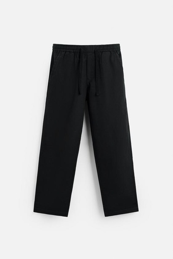 [VETPAN] PANTALON RELAXED FIT COTON - LIN noir