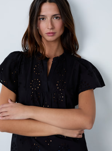 [VETTOP] Top manches courtes broderie anglaise