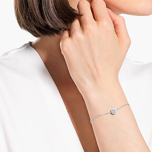[BIJSWA] Swarovski Bracelet Angelic, Coupe ronde, Blanc, Métal rhodié