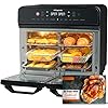 [CUIHYS] HYSapientia 22L friteuse à air chaud 2 chambres, mini-four à convection,écran tactile LED, 10 programmes friteuse sans huile Dual Zone Air Fryer Oven, aciers inoxydables, Airfryer xxl