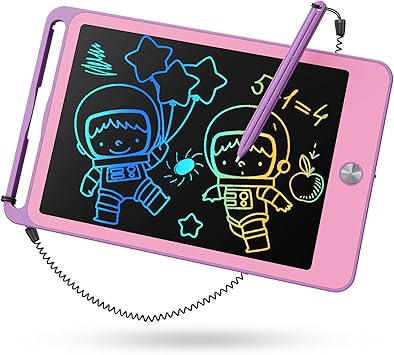 [JOUTEK] TEKFUN Tableau d'écriture LCD Enfants Jouets Educatif, Tablette Dessin Enfants de 8,5 Pouces Ardoise Magiqu Coloré, Cadeaux d'anniversaire Noël pour Les Filles Et Garçons de 3 4 5 6 7 Ans (Violet)