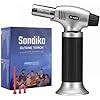 [CUISON] Sondiko Chalumeau de Cuisine, Chalumeau Creme Brulee avec Verrouillage de Sécurité, Flamme Réglable pour Cuisson, Barbecue, Pâtisserie, Soudure, Camping (Butane non Inclus)