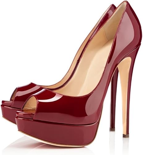 [TALEDE] EDEFS - Escarpins Peep Toe Femme - Plateformes Chaussures à Talons Hauts - Escarpins Bout Ouvert Femme