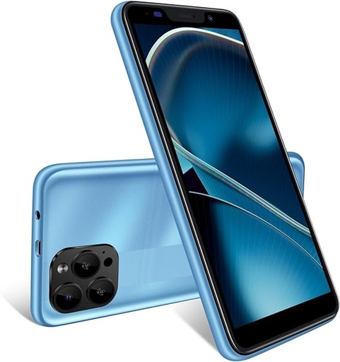 [TELXGO] Xgody Androïde téléphone, 5,5" Smartphone Pas Cher 1 Go + 16 Go 128 Go Extensible Quad Core Android 9 téléphone Portable, Batterie 2500mAh, Appareil Photo 5MP + 5MP, Double SIM, Face ID 3G (Bleu)
