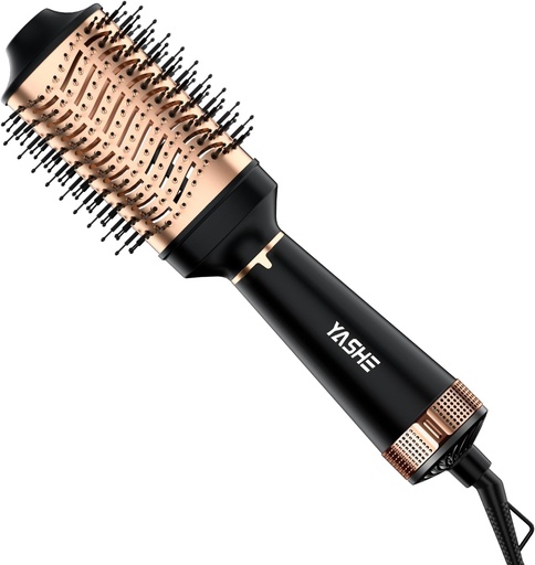 [ALLYAS] YASHE Brosse sèche-cheveux pour séchage rapide, brosses chaudes 4 en 1 en une étape pour coiffer et coiffer volumateur, brosse de sèche-cheveux à ions négatifs en 1200 W pour cheveux courts et longs 