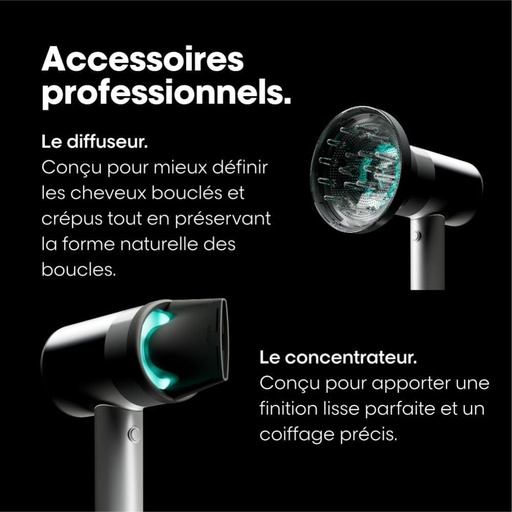 [allAIR] AirLight Pro, Sèche-Cheveux à la Technologie Lumière Infrarouge Brevetée, Sèchage Puissant, Rapide & Précis, Préserve l'Hydratation du Cheveu, Sans abîmer le cheveu, L'Oréal Professionnel 